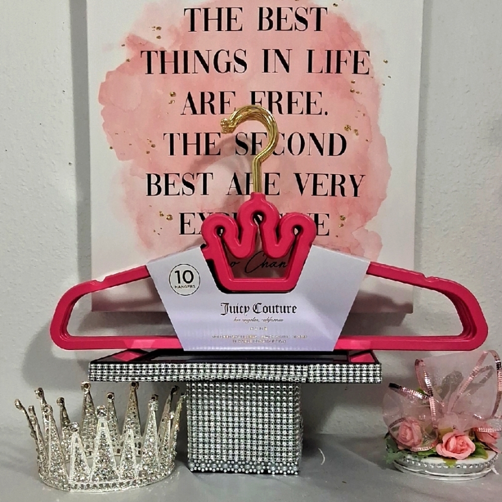 Juicy Couture Home Crown  Shoulders Space Saving Hangers- 10PK